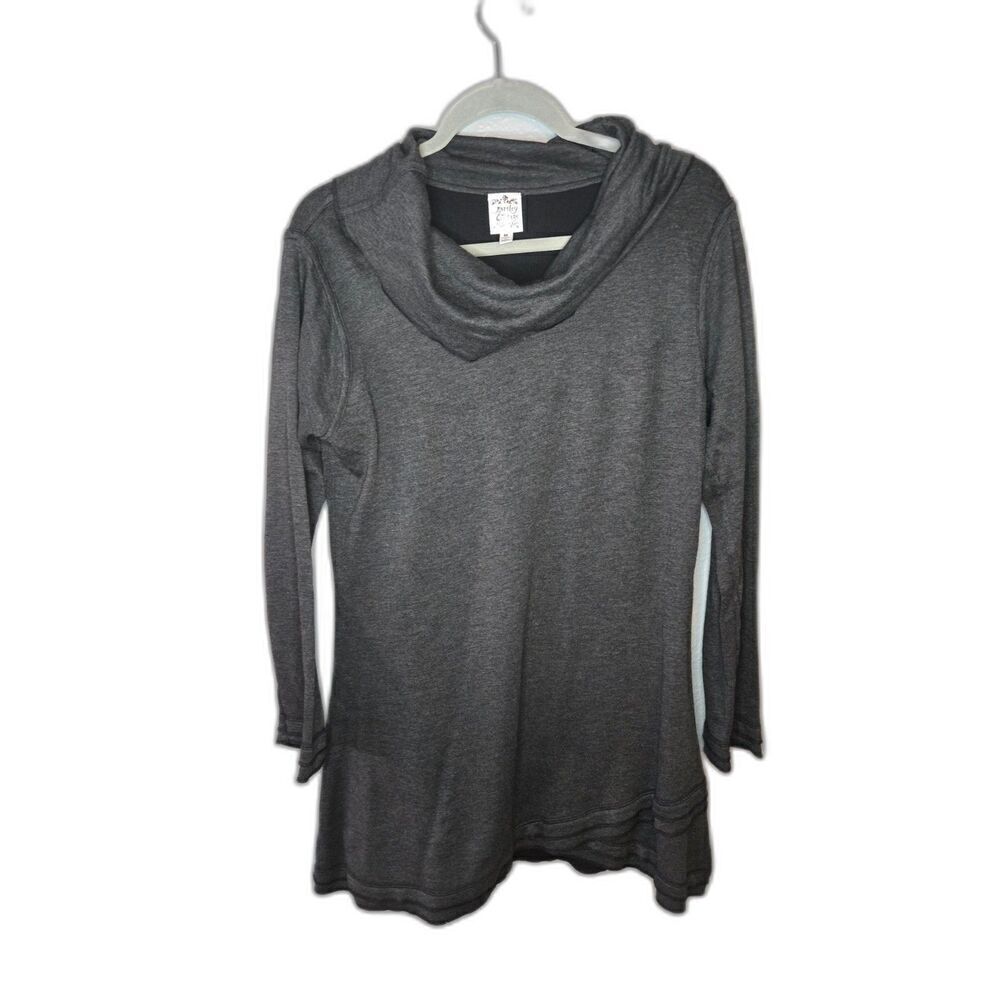 Parsley & sage Women's Long Cowl Neck Gray Sweater Size Medium